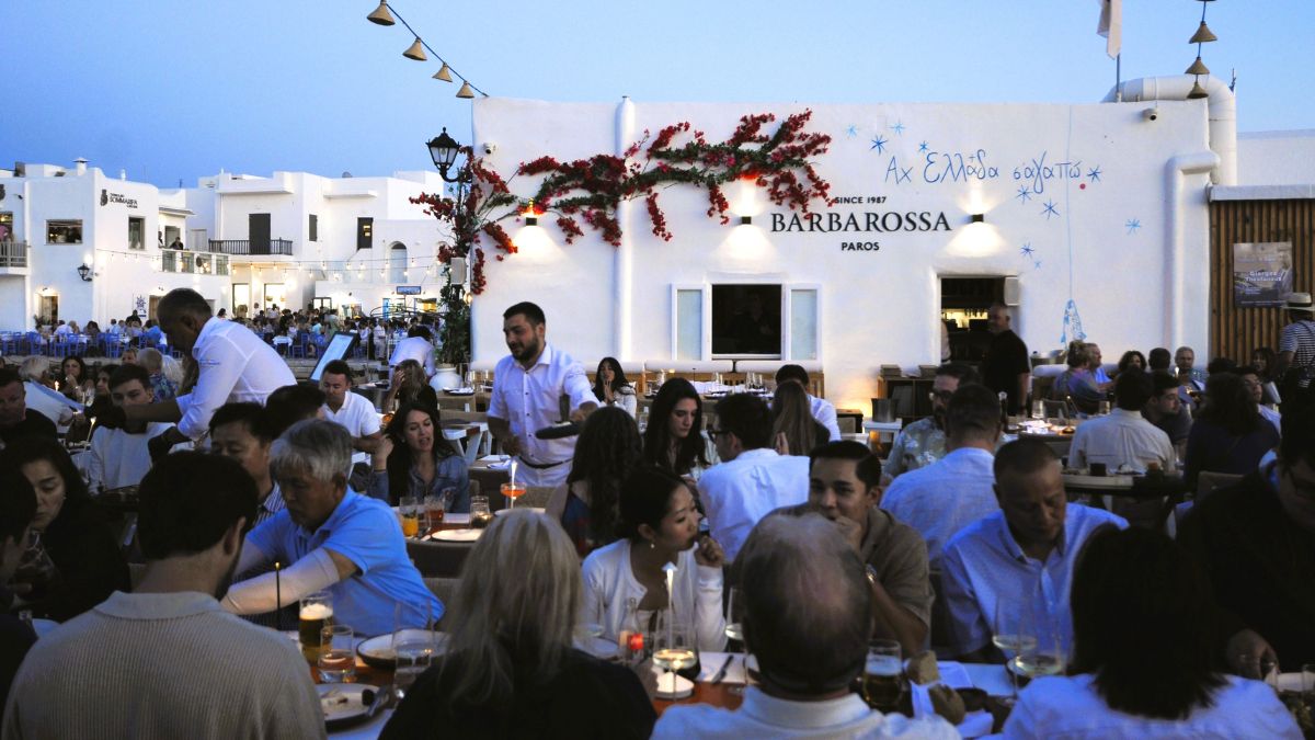 Naousa, vila da ilha grega de Paros