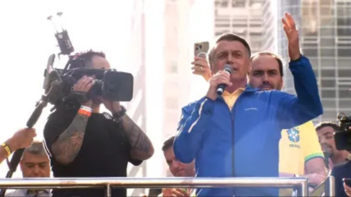 Jair Bolsonaro em ato na Avenida Paulista, em São Paulo